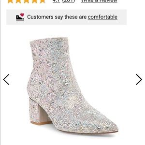 ISO Betsey Johnson Kyla Booties - size 10 - silver